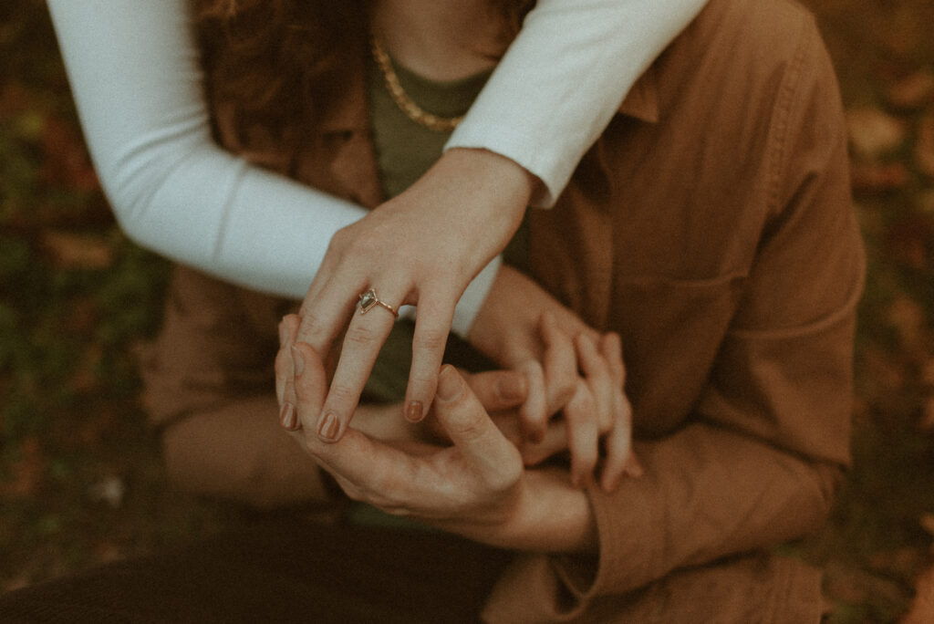 couple holding hands